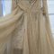 Gold Wedding Guest Dress with Sleeves