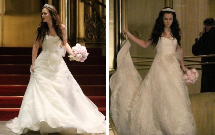 Leighton meester wedding dress